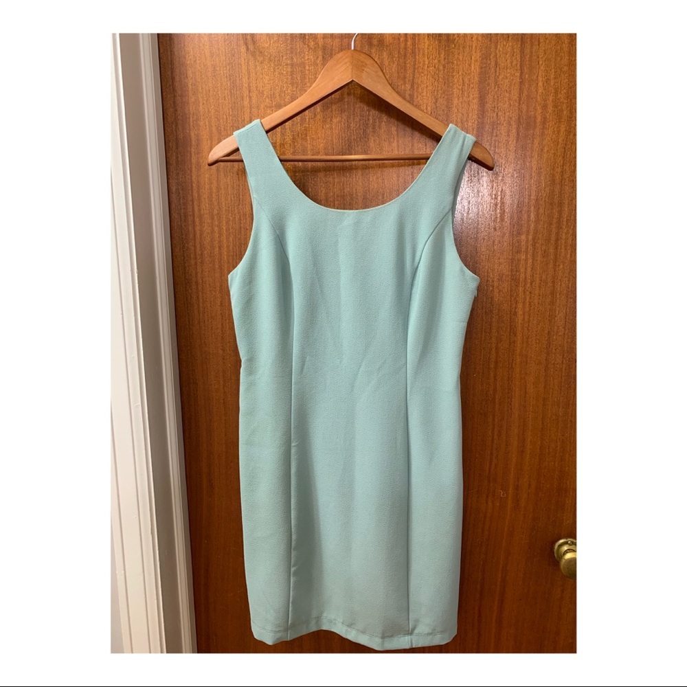 Mint Cocktail Dress with Bow Back